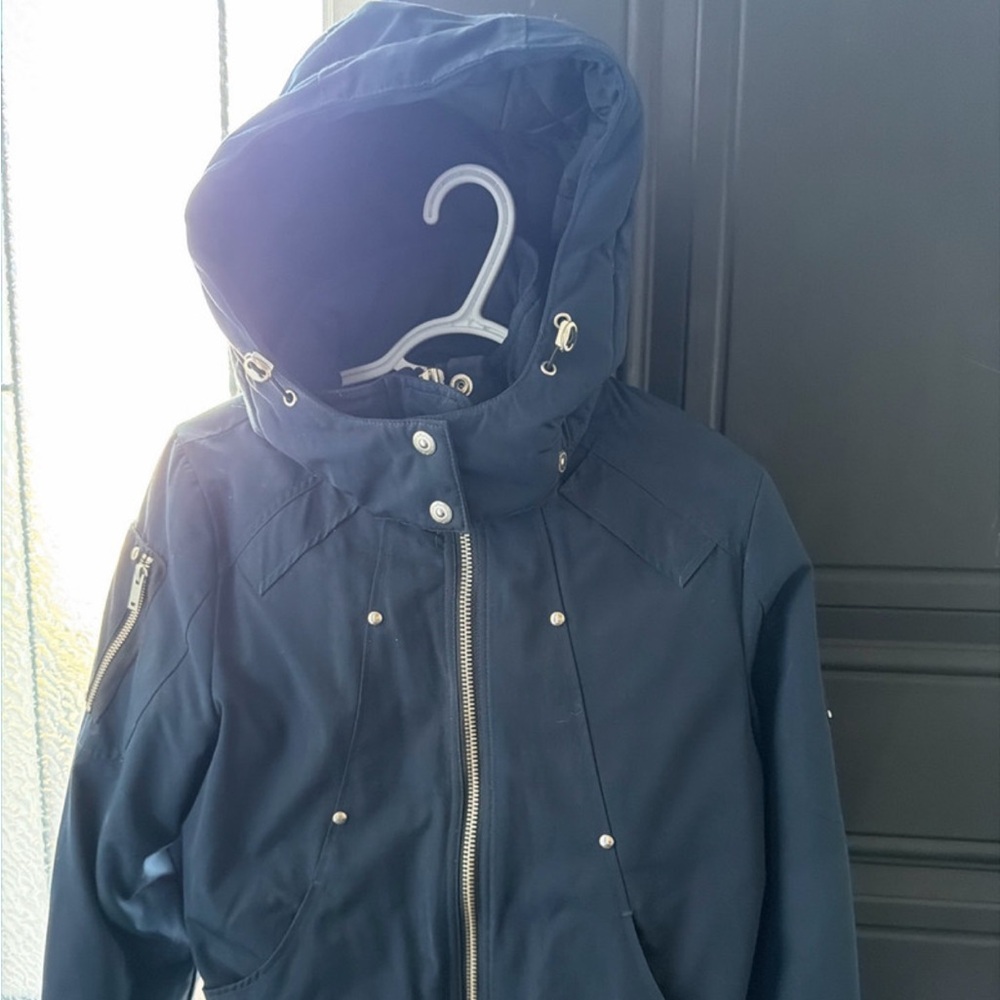 Moose Knuckles Navy Bomber Jacket